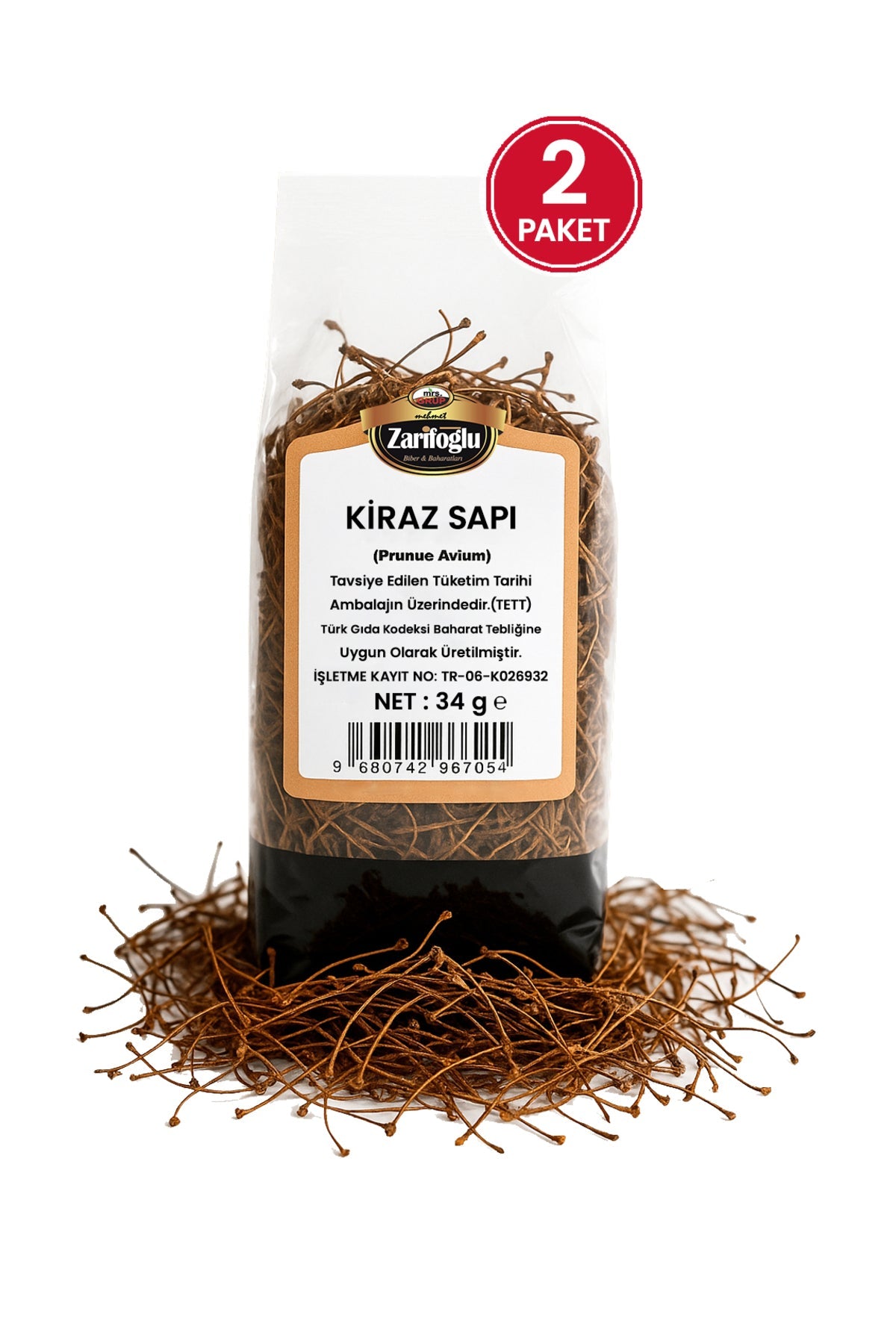 Kiraz Sapı Bitkisi Şifalı Bitkiler 2 X 34 gr