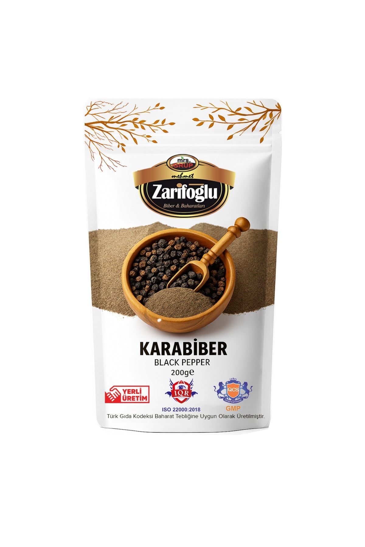 Karabiber Toz 200 gr 1. Kalite