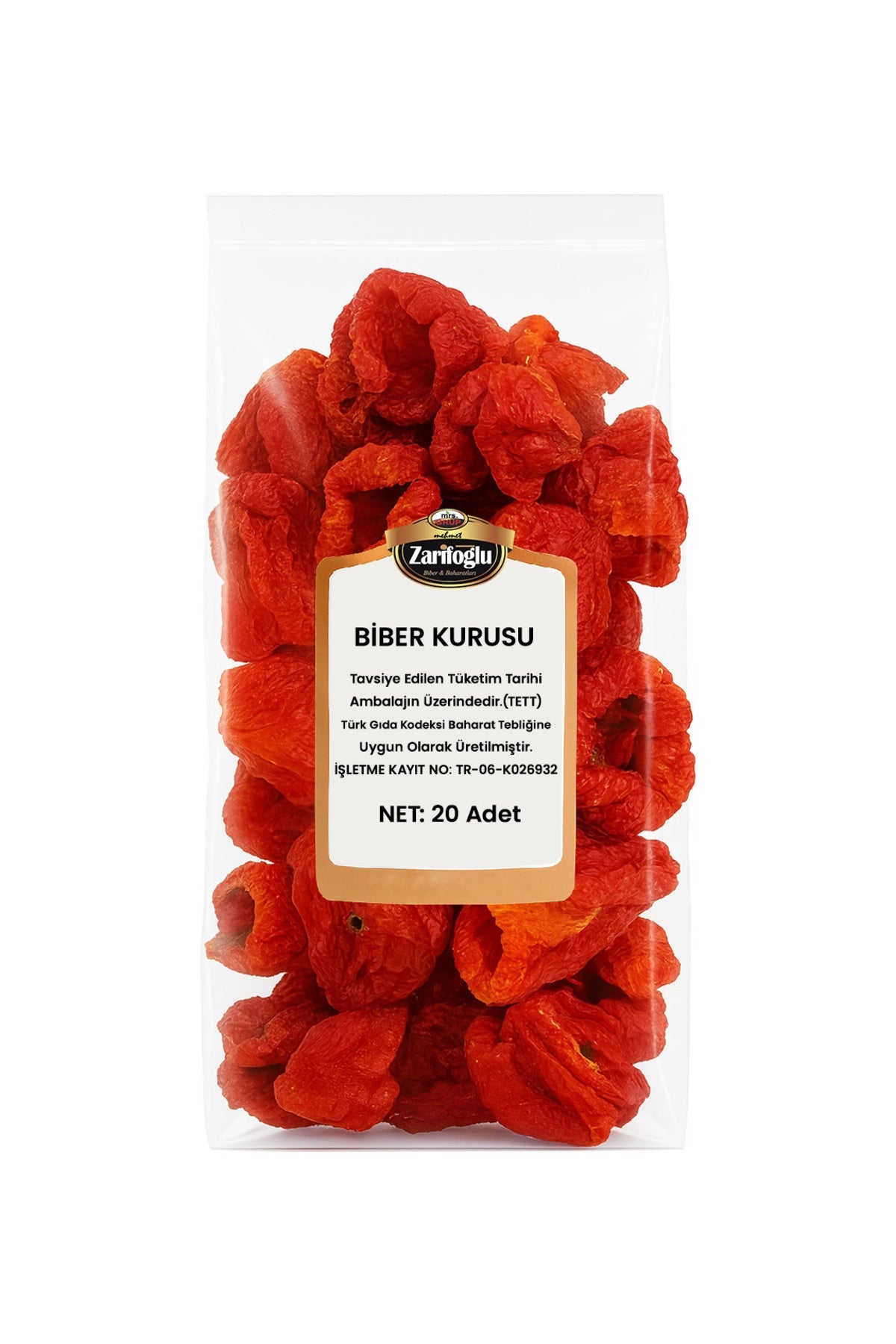 Dolmalık Antep Biber Kurusu 20 Adet