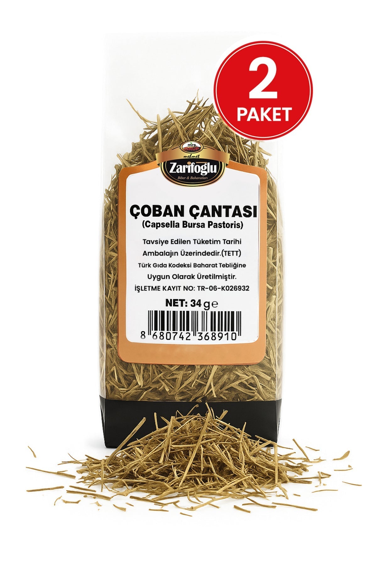 Çoban Çantası Otu Bitkisi Şifalı Bitkiler 2 x 24 gr