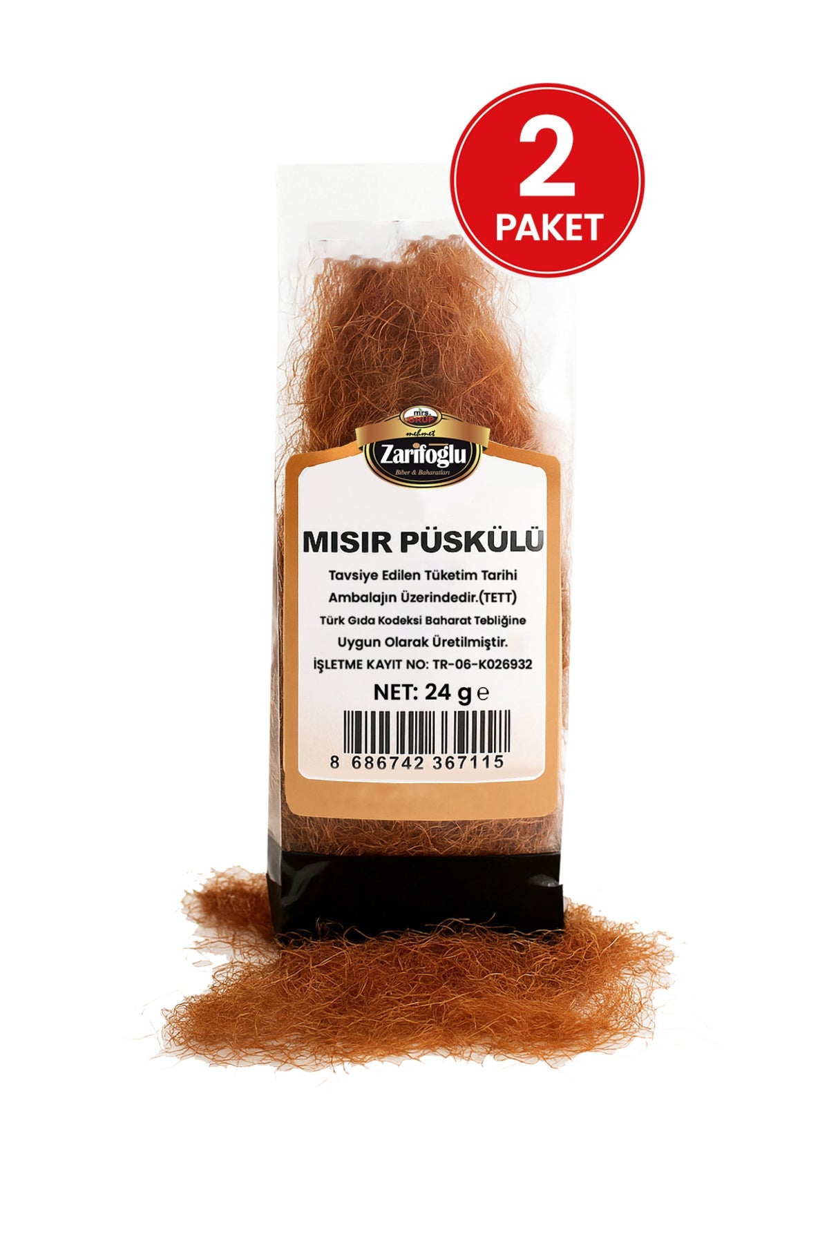 Mısır Püskülü Bitkisi Şifalı Bitkiler 2 x 24 gr