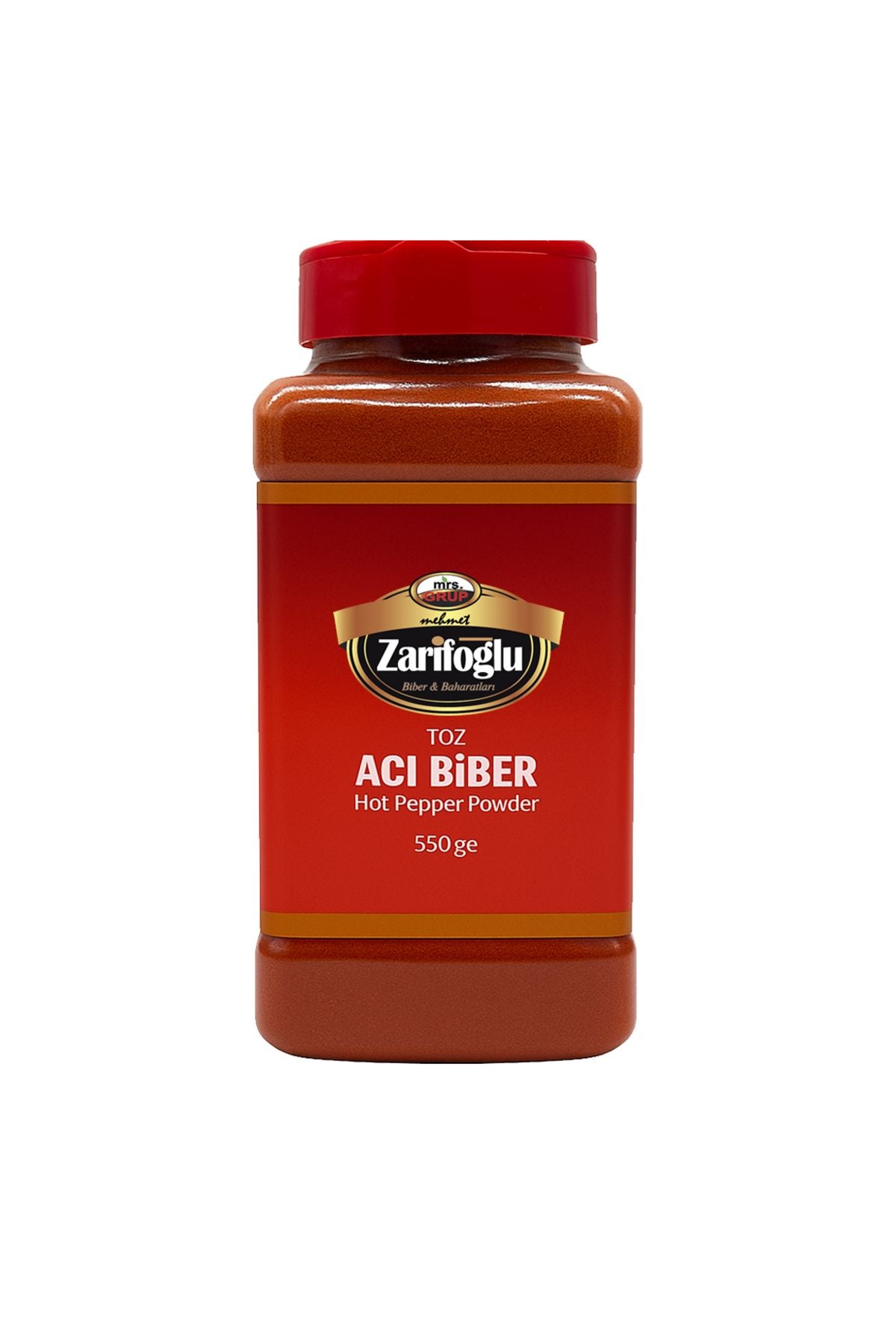 Toz Acı Biber Pet 550 gr Büyük Boy