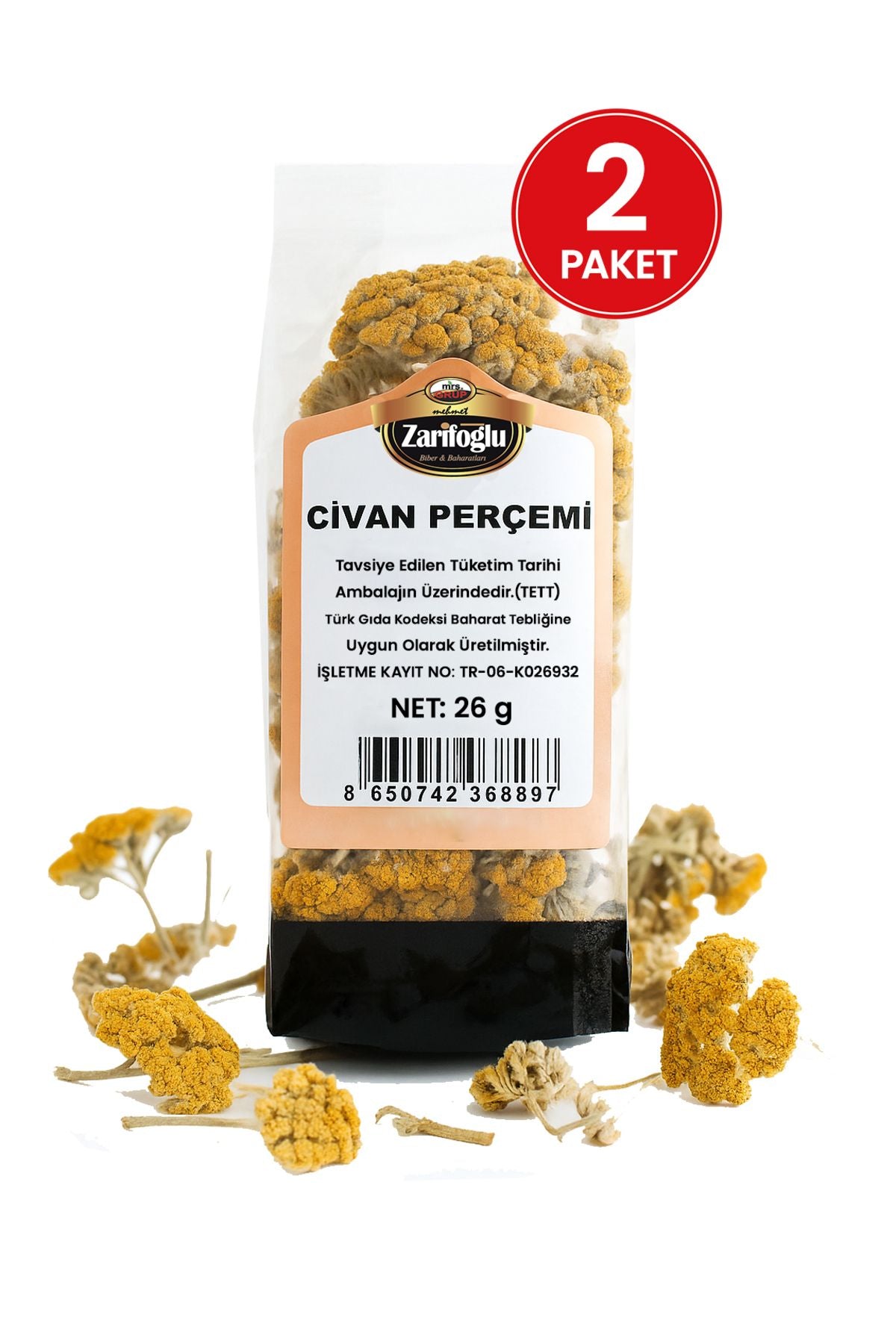 Civan Perçemi Otu Bitkisi Şifalı Bitkiler 2 x 26 gr