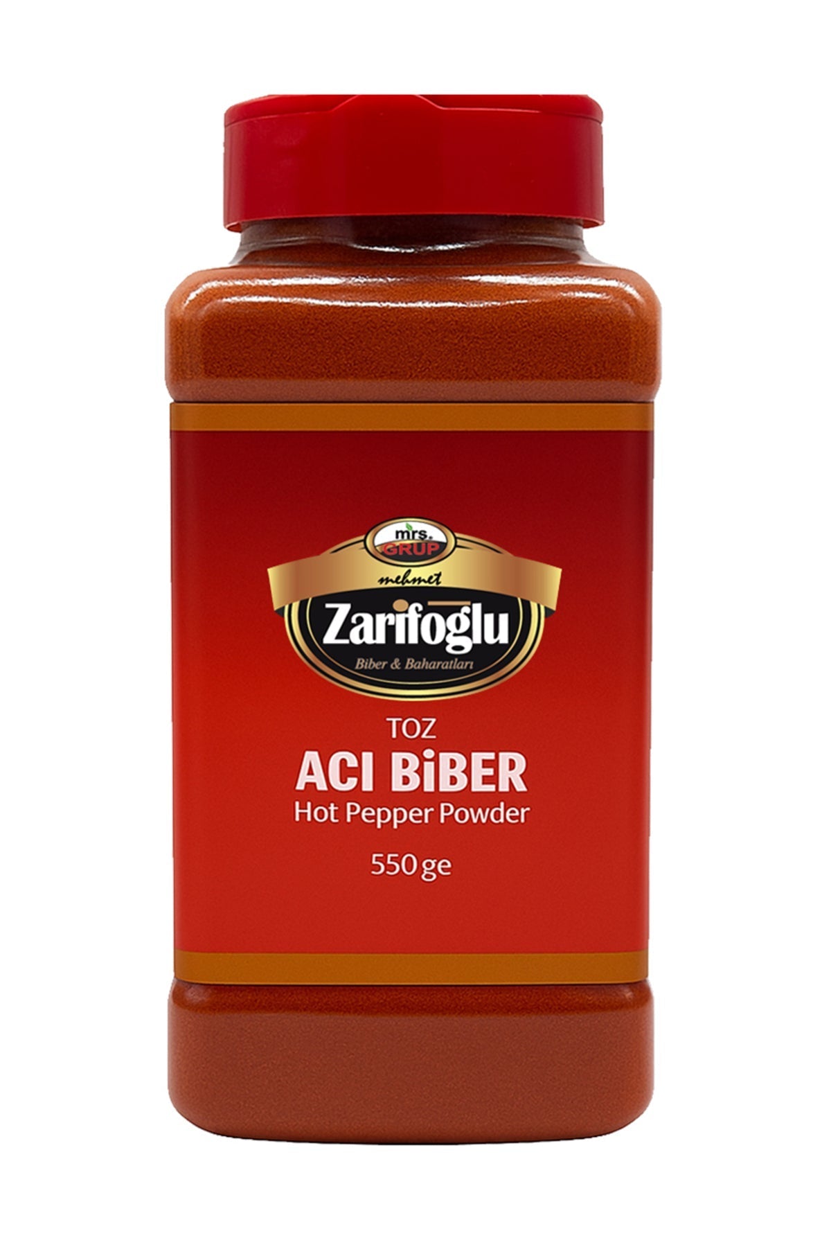 Toz Acı Biber Pet 550 gr Büyük Boy