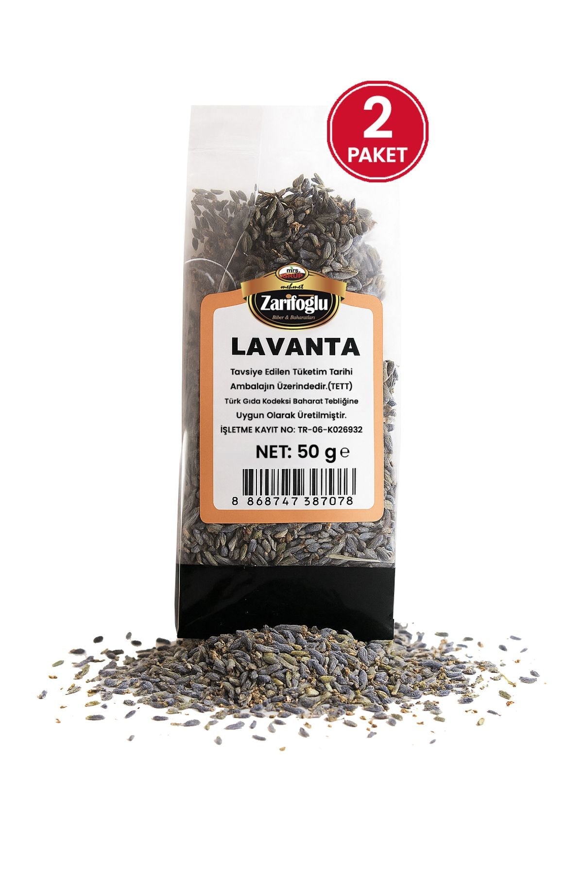Lavanta Çiçeği Otu Bitkisi Şifalı Bitkiler 2 x 50 gr