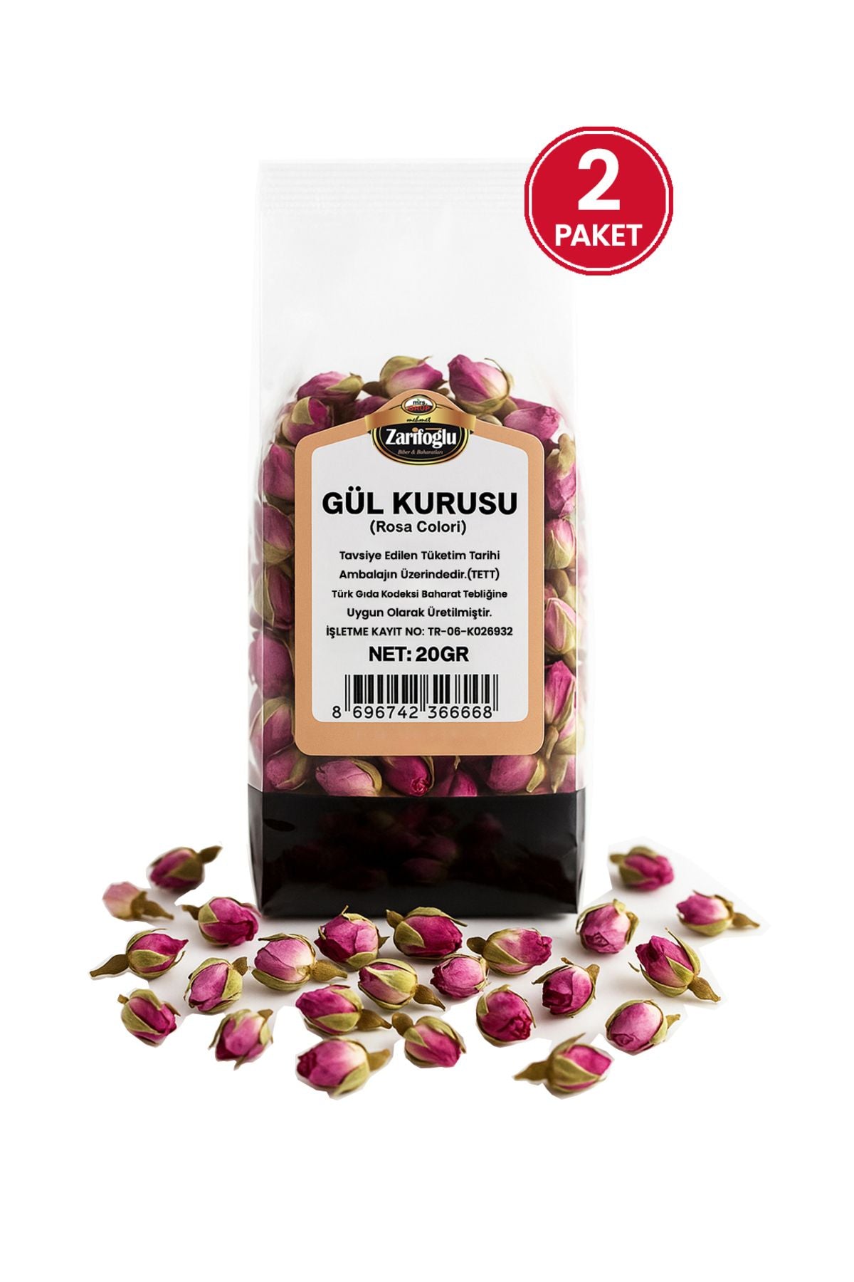 Gül Kurusu Bitkisi Şifalı Bitkiler 2 x 20 gr