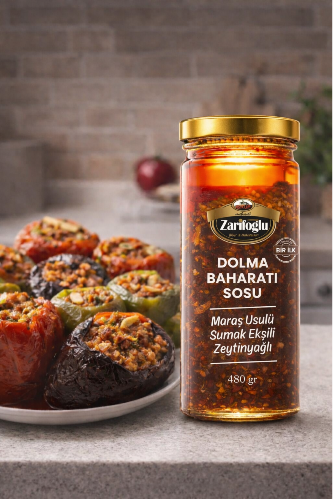 Dolma Baharatı Sosu Maraş Usulü Sumak Ekşili Zeytinyağlı 480 gr