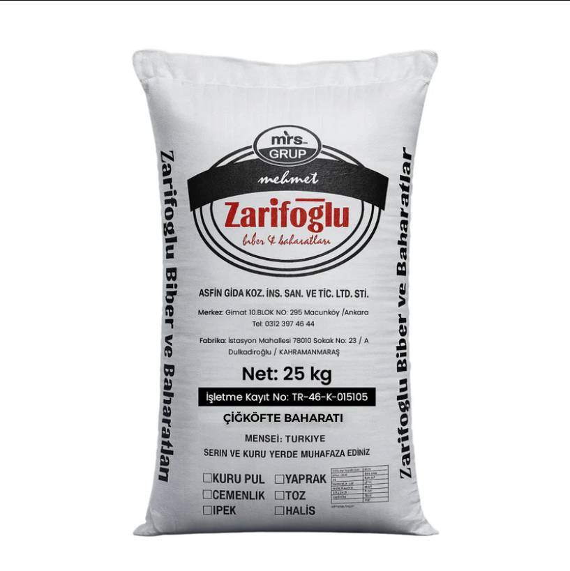 Çiğköfte Baharatı 25 kg